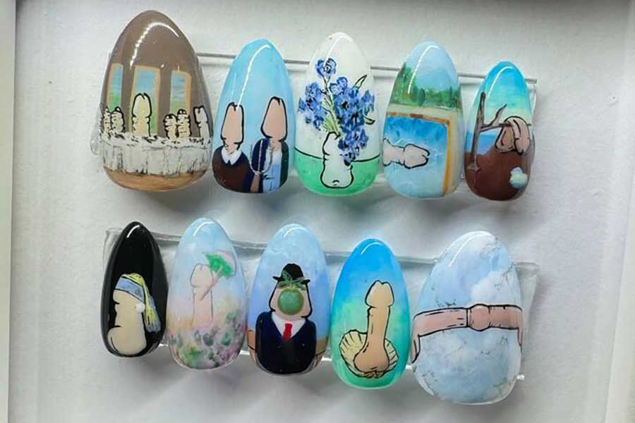 Φτιάχνουν Crystal nails με πούτσες.
